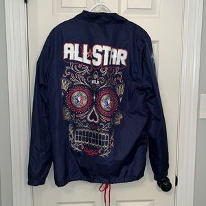 NBA Men’s Navy 2017 New Orleans All-Star Windbreaker  Sz Medium Sugar Skull Logo